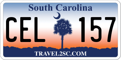 SC license plate CEL157