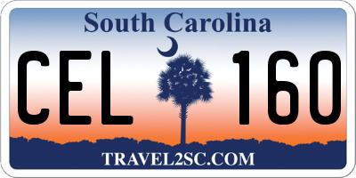 SC license plate CEL160