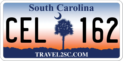 SC license plate CEL162