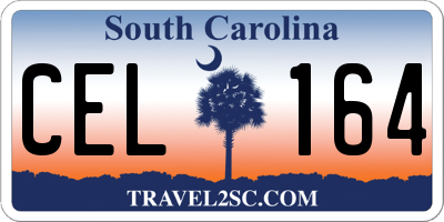 SC license plate CEL164