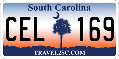 SC license plate CEL169