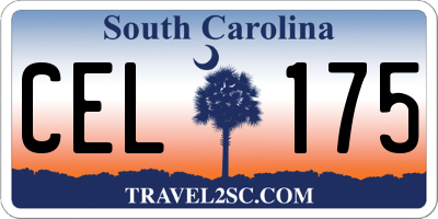 SC license plate CEL175