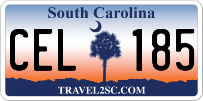 SC license plate CEL185