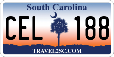 SC license plate CEL188