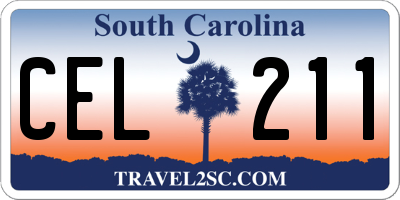SC license plate CEL211