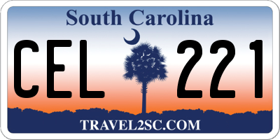 SC license plate CEL221