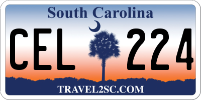 SC license plate CEL224