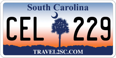 SC license plate CEL229