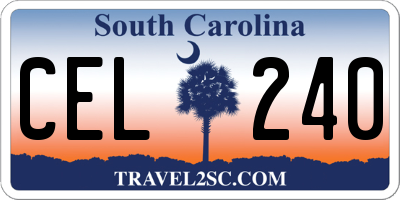 SC license plate CEL240