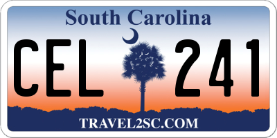 SC license plate CEL241