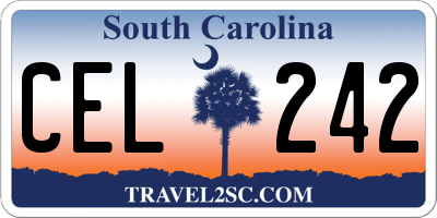SC license plate CEL242