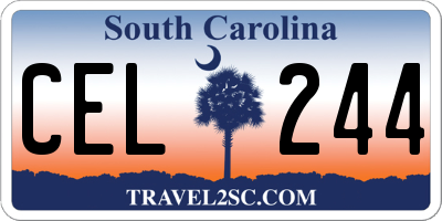 SC license plate CEL244