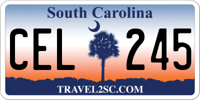SC license plate CEL245