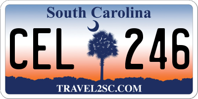 SC license plate CEL246