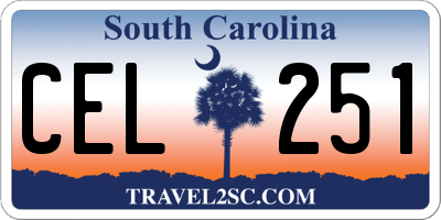 SC license plate CEL251