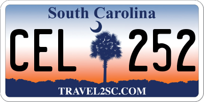 SC license plate CEL252
