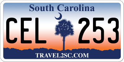 SC license plate CEL253