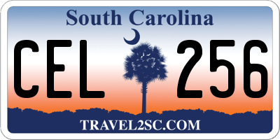 SC license plate CEL256
