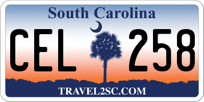 SC license plate CEL258