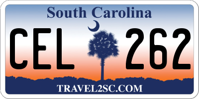 SC license plate CEL262