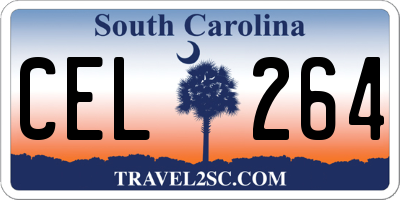 SC license plate CEL264
