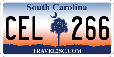 SC license plate CEL266