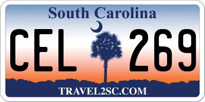SC license plate CEL269