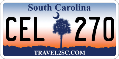 SC license plate CEL270