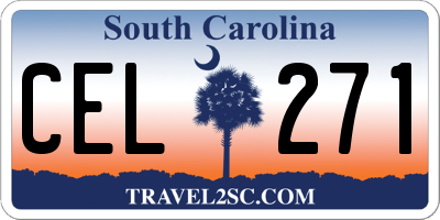 SC license plate CEL271