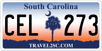SC license plate CEL273