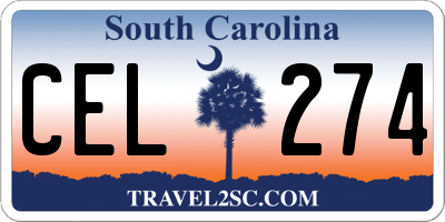 SC license plate CEL274