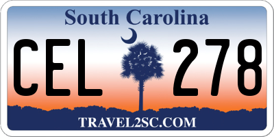 SC license plate CEL278