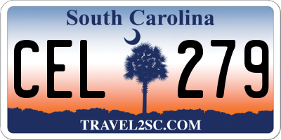 SC license plate CEL279