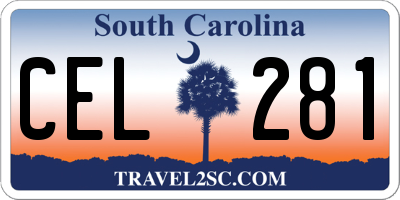 SC license plate CEL281