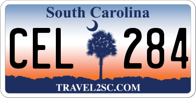 SC license plate CEL284