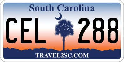 SC license plate CEL288