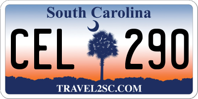 SC license plate CEL290
