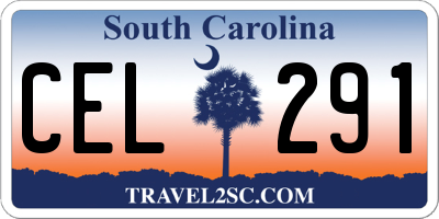 SC license plate CEL291