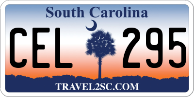 SC license plate CEL295