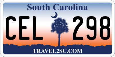 SC license plate CEL298