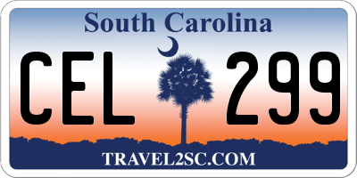 SC license plate CEL299