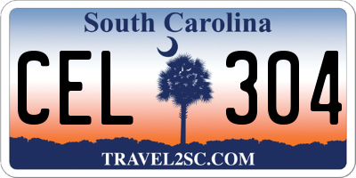 SC license plate CEL304