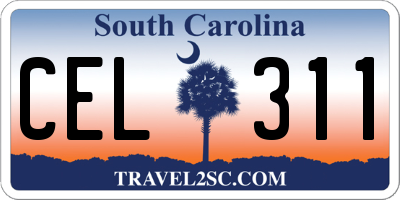 SC license plate CEL311
