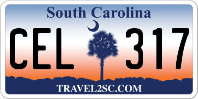SC license plate CEL317
