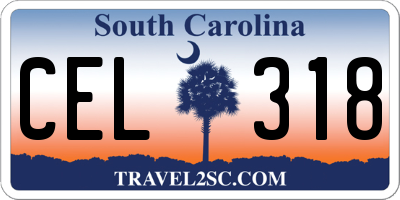 SC license plate CEL318