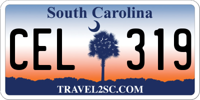 SC license plate CEL319