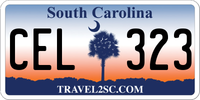 SC license plate CEL323