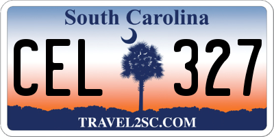 SC license plate CEL327