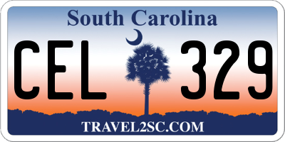 SC license plate CEL329