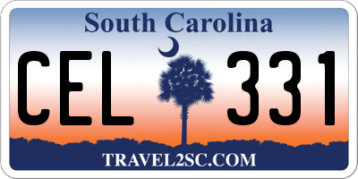 SC license plate CEL331